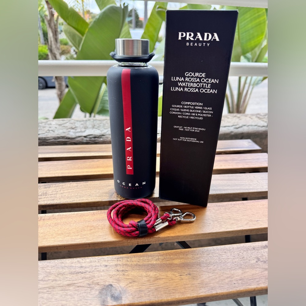 Prada Beauty Glass Water Bottle